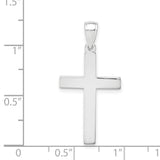 Cross Charm Pendant in Real 14k White Gold