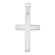 Cross Charm Pendant in Real 14k White Gold