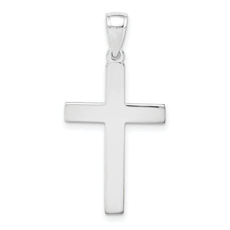 Cross Charm Pendant in Real 14k White Gold