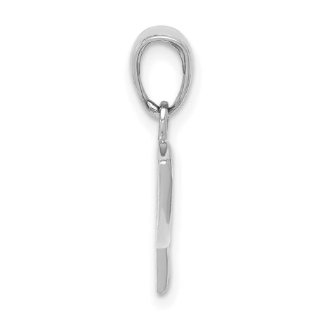 14k White Gold Ichthys Fish Pendant, Open Christian Symbol Design for Women or Unisex