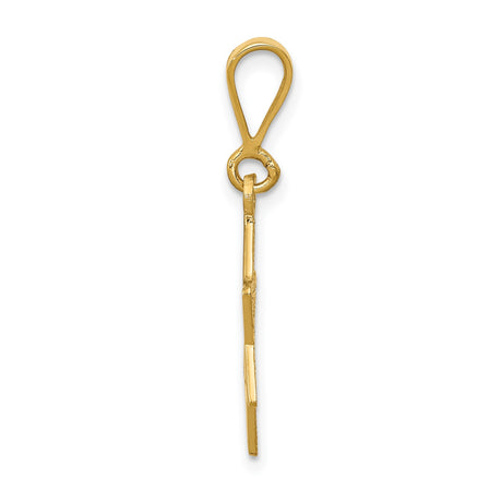 14k Yellow Gold Star of David Pendant with Interlocking Openwork Design, Religious Jewelry