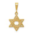 Jewish Star Of David Open Form Charm Pendant in Real 14k Yellow Gold