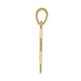 14k Yellow Gold Star of David Pendant, Textured Jewish Symbol Charm for Men and Women