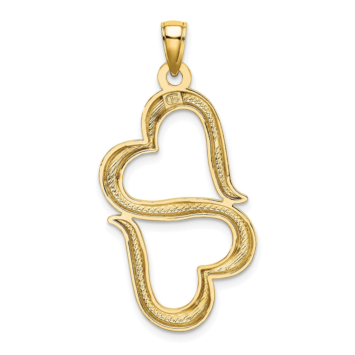 14k Yellow Gold Heart and Cross Pendant, Christian Faith Symbol Design for Women