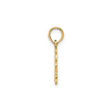 14k Yellow Gold Pendant with Flowing Script Engraving Today Tomorrow and Forever