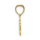 14k Yellow Gold Friend Pendant, Script Friendship Charm Symbolizing Loyalty and Bond
