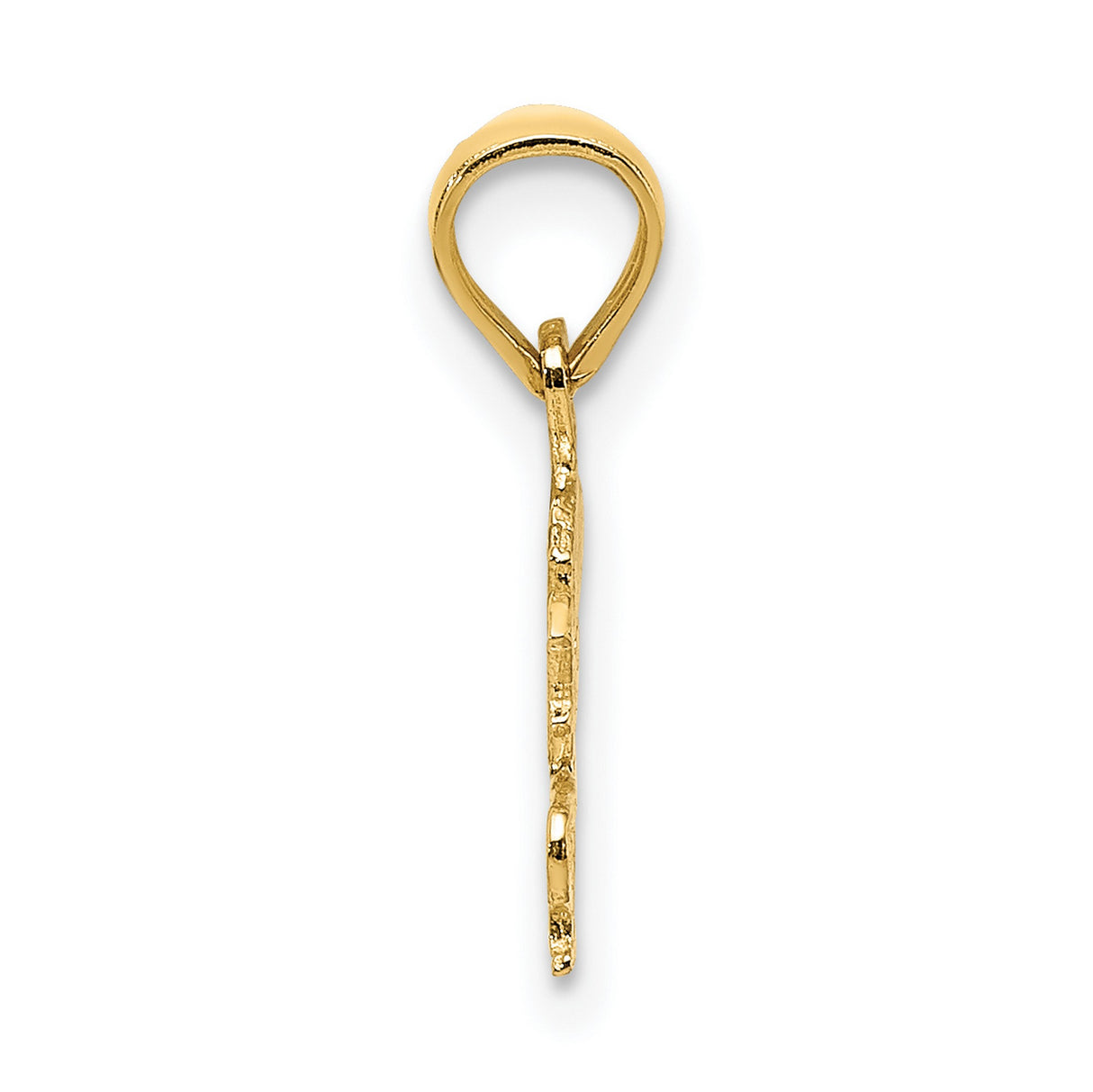 BORN TO SHOP Charm Pendant in Real 14k Yellow Gold