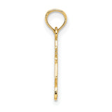 14k Yellow Gold Pendant, Script #1 Aunt Design, Meaningful Charm for Women