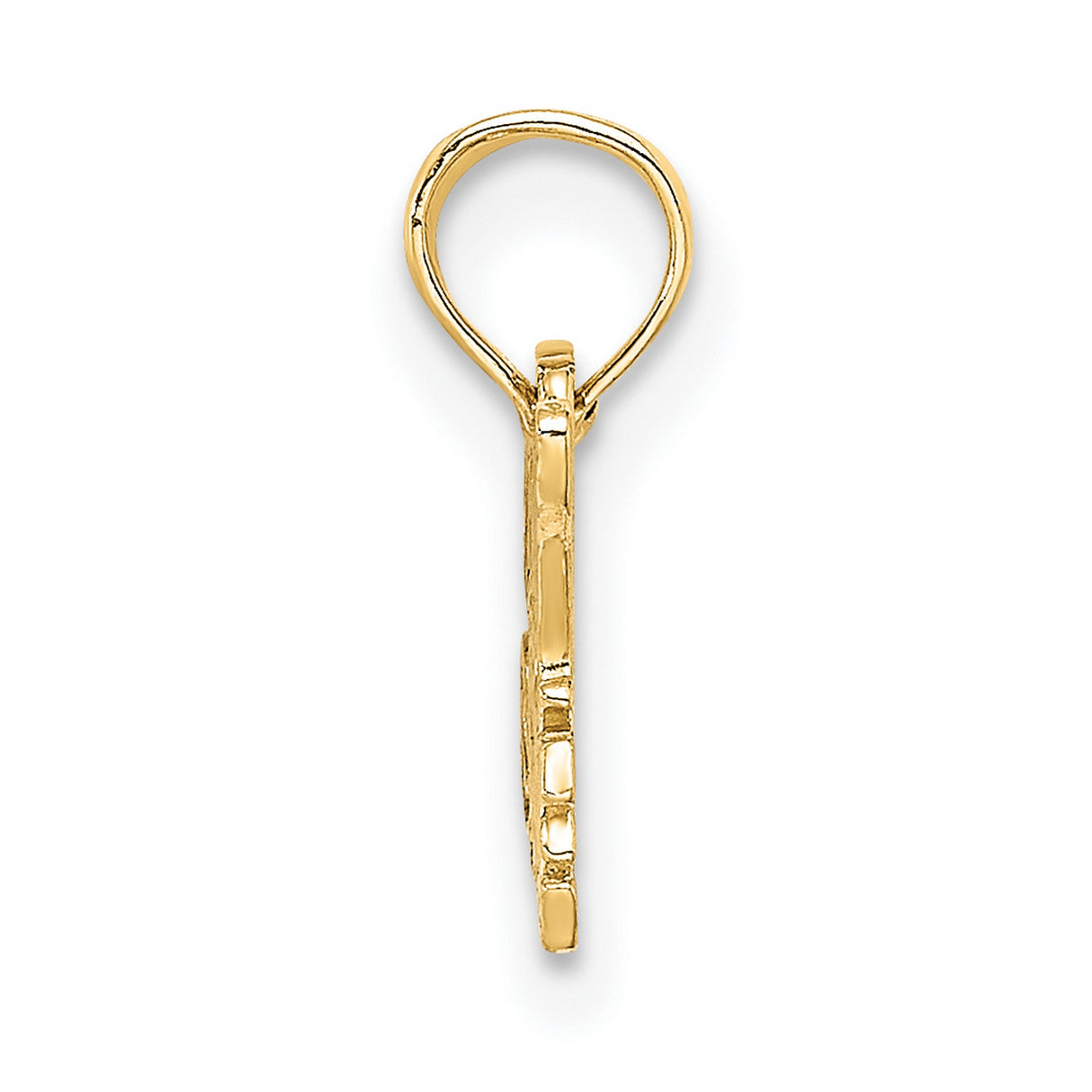14k Yellow Gold Niece Pendant with Script Lettering, Family Love Charm for Women