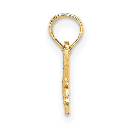 14k Yellow Gold Niece Pendant with Script Lettering, Family Love Charm for Women
