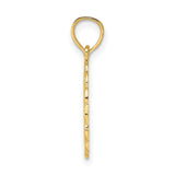14k Yellow Gold Pendant with Openwork Design, Wife of the Year Charm, Romantic Anniversary Jewelry
