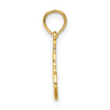 14k Yellow Gold Number One Brother Pendant with Bold Script Design for Men