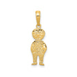 14k Yellow Gold Smiling Boy in Overalls Pendant, Symbolic Family Keepsake Charm