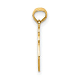 14k Yellow Gold Kissing Boy and Girl Pendant with Filigree Accents, Romantic Charm