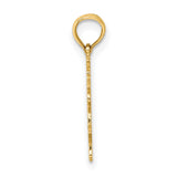 100% Aries Words And Ram Head Zodiac Symbol Charm Pendant in Real 14k Yellow Gold