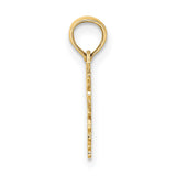 100% Taurus Words And The Bull Zodiac Symbol Charm Pendant in Real 14k Yellow Gold