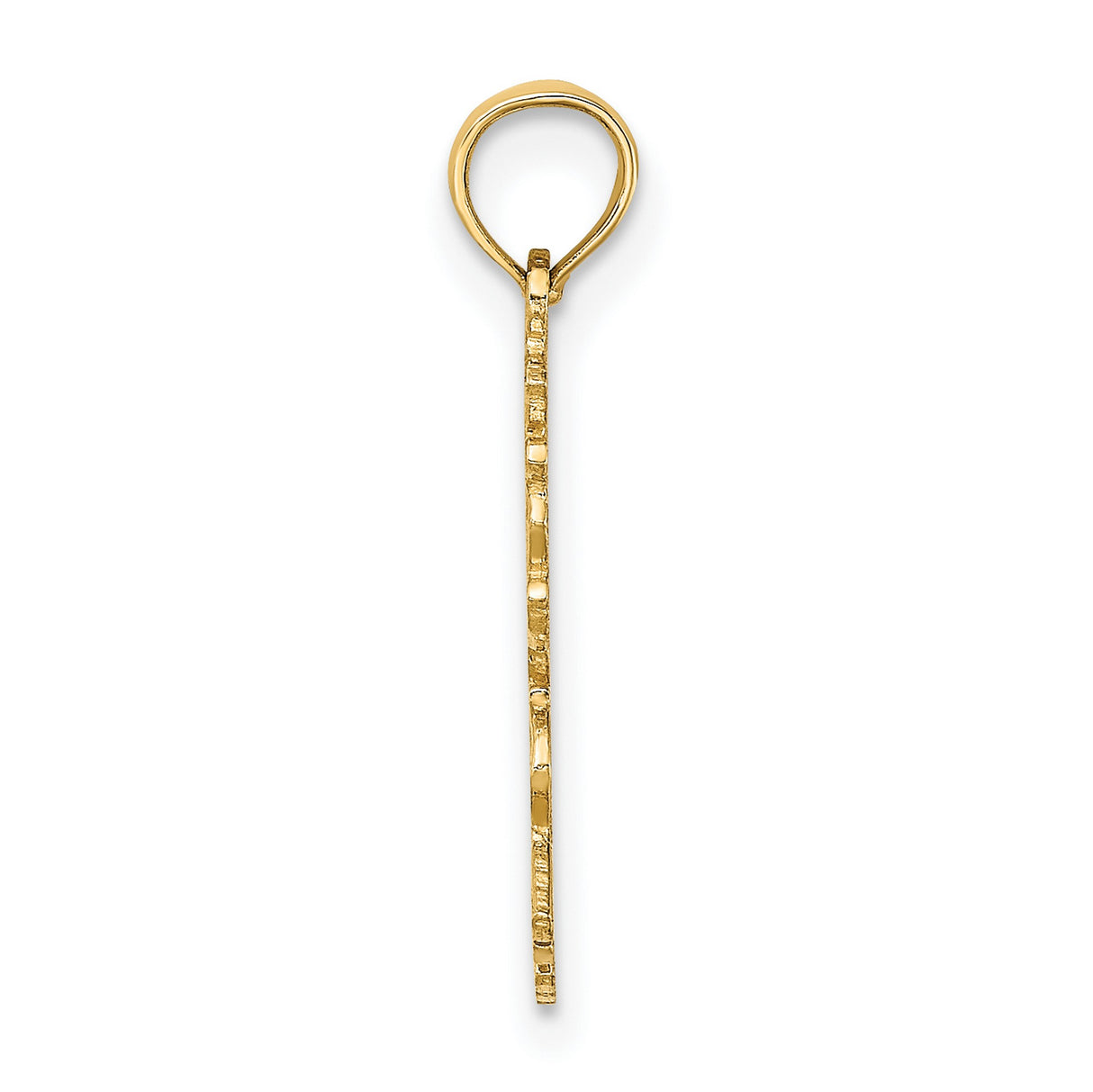 100 Percent Gemini Word Charm Pendant in Real 14k Yellow Gold