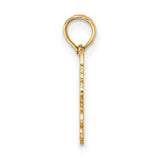 100% Cancer Words And Crab Zodiac Symbol Charm Pendant in Real 14k Yellow Gold