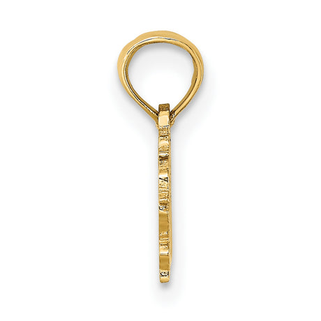 14k Yellow Gold Virgo Zodiac Pendant with Female Figure and 100 Percent Virgo Phrase