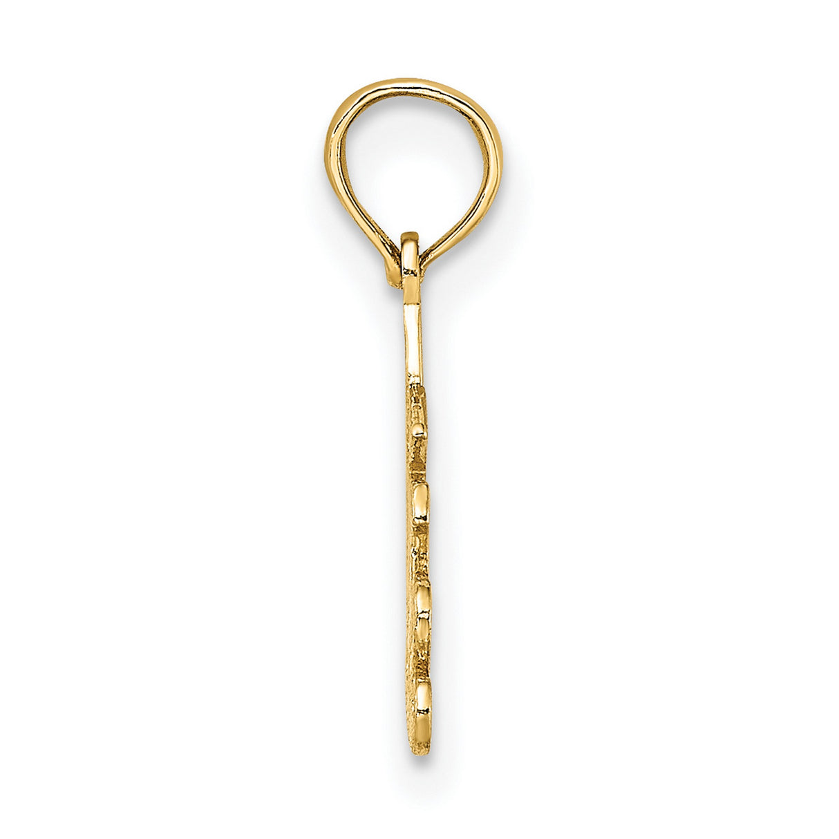 100% Sagittarius Words And Archer Zodiac Symbol Charm Pendant in Real 14k Yellow Gold