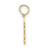 100% Sagittarius Words And Archer Zodiac Symbol Charm Pendant in Real 14k Yellow Gold