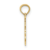 100% Capricorn Words And Goat Zodiac Symbol Charm Pendant in Real 14k Yellow Gold