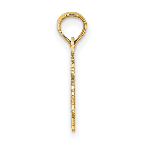 14k Yellow Gold Capricorn Pendant with Goat and Fish Tail Zodiac Design