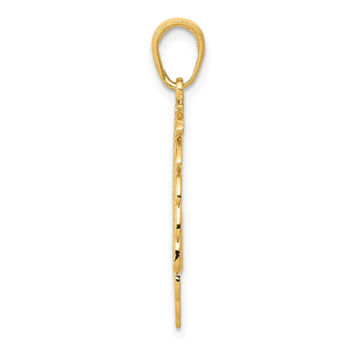 14k Yellow Gold Native American Chief Head Pendant with Feathered Headdress, Tribal Design
