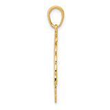 14k Yellow Gold Native American Chief Head Pendant with Feathered Headdress, Tribal Design