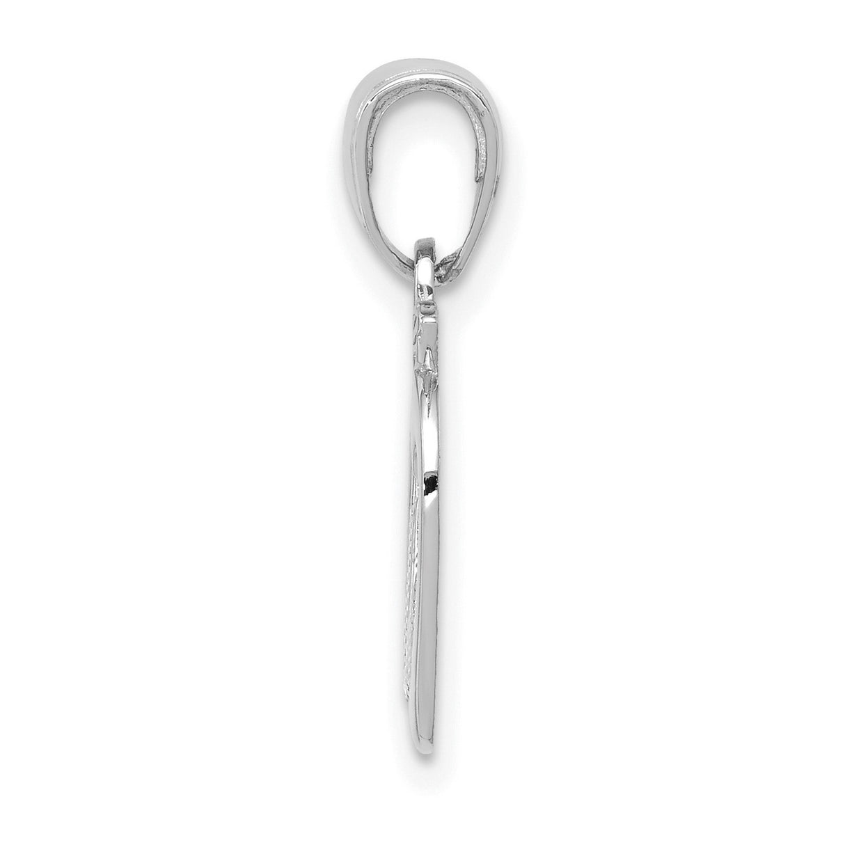 14k White Gold New York Skyline Apple Pendant Charm, NYC Architecture Design