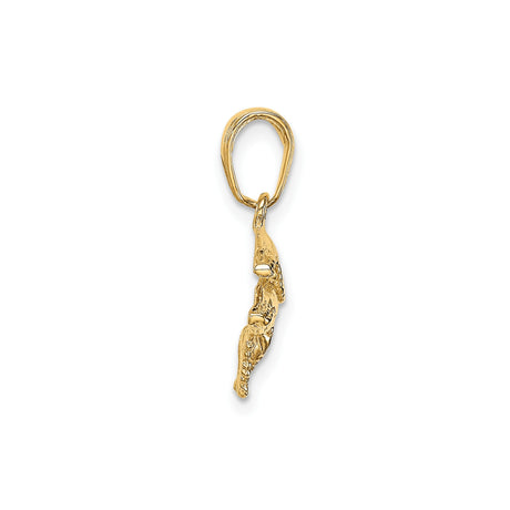 14k Yellow Gold Whale Pendant with Mother and Calf Design, Nautical Marine Jewelry