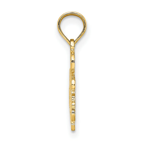 14k Yellow Gold Sailing Pendant with Sailboat Design, Nautical Charm for Men or Women