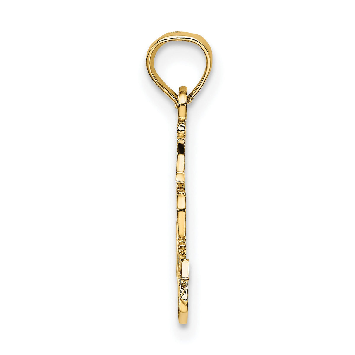 14k Yellow Gold I Do Nails Pendant, Bold Text Charm for Nail Technicians and Salon Professionals