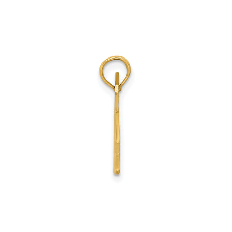 14k Yellow Gold Schoolhouse Pendant with Bell Design and SCHOOL Inscription