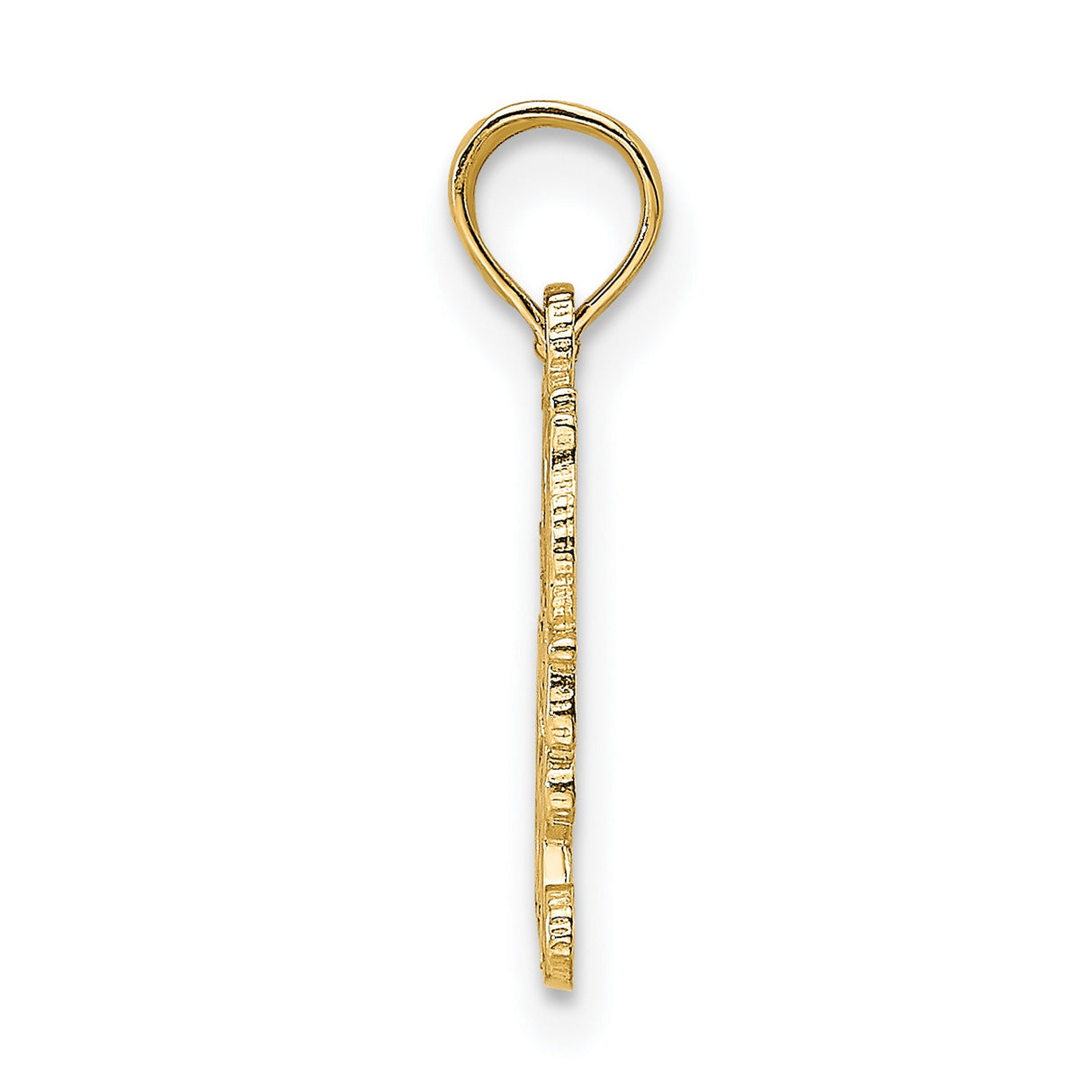 14k Yellow Gold Pendant with Heart and Cooking Pot Flame Detail, Culinary Chef Charm