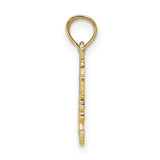 14k Yellow Gold Pendant with Heart and Cooking Pot Flame Detail, Culinary Chef Charm