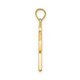 14k Yellow Gold Ankh Cross Pendant, Textured Egyptian Symbol Jewelry for Men and Women