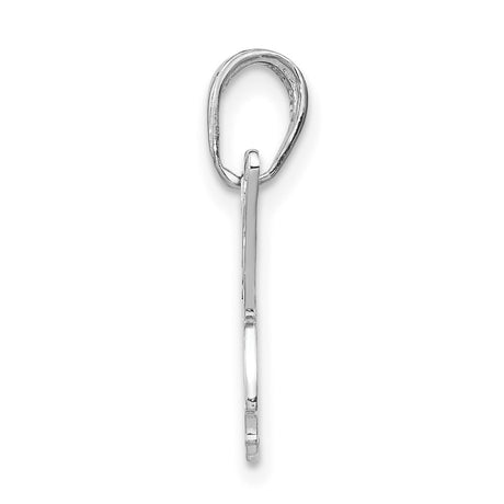 14k White Gold Butterfly Pendant, Openwork Design Symbolizing Transformation and Renewal