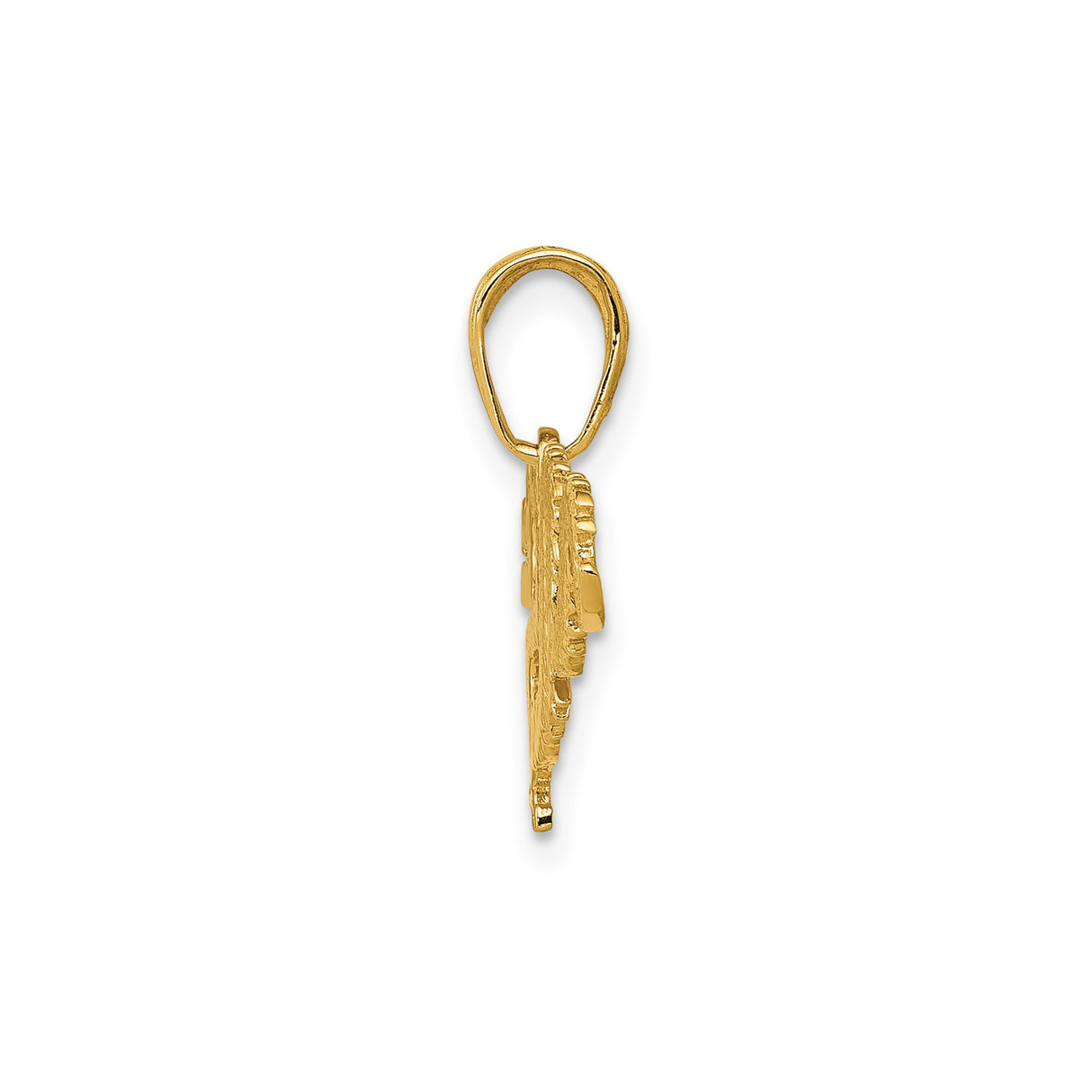 14k Yellow Gold Dragon Pendant, Chinese Symbol of Strength and Power, Asian Inspired Charm