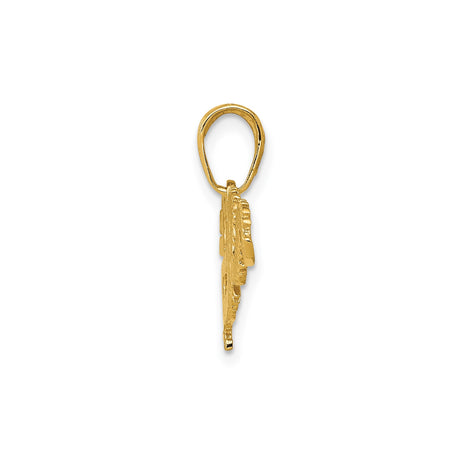 14k Yellow Gold Dragon Pendant, Chinese Symbol of Strength and Power, Asian Inspired Charm
