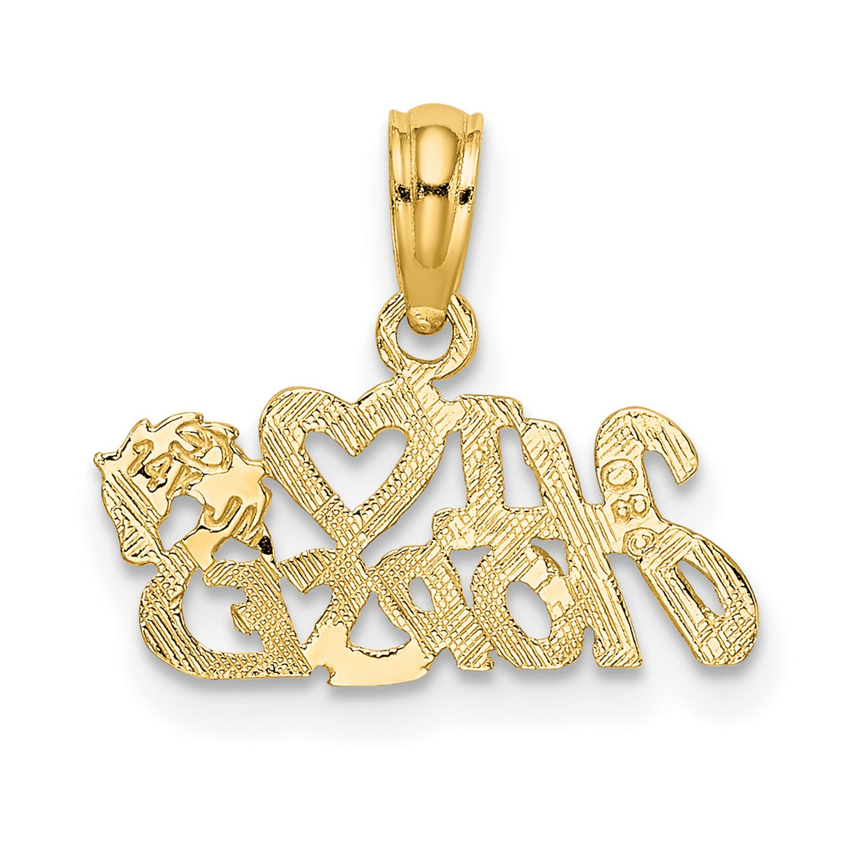 14k Yellow Gold Horse Head Pendant with Heart Design, Equestrian Charm for Women and Girls