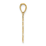 Male Lion Head With Cut-Out Mane Accents Charm Pendant in Real 14k Yellow Gold