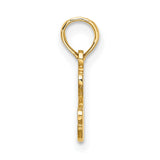 14k Yellow Gold I Heart Racing Pendant, Unisex Motorsport Charm with Heart Symbol