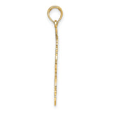 14k Yellow Gold Baseball Player Pendant with Swinging Bat Pose, Unisex Sports Charm
