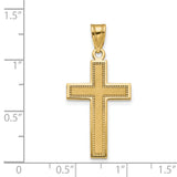 Latin Cross Charm Pendant in Real 14k Yellow Gold