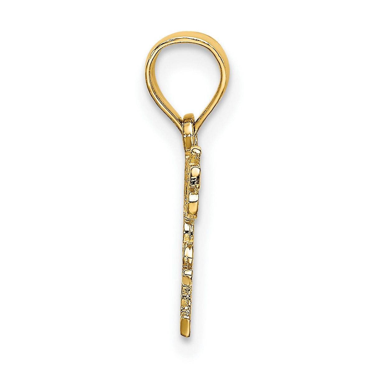 14k Yellow Gold Pendant, Daddys Little Girl Sentimental Charm, Father Daughter Keepsake Jewelry
