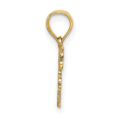 14k Yellow Gold Pendant, Daddys Little Girl Sentimental Charm, Father Daughter Keepsake Jewelry