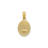14k Yellow Gold Pendant with Raised Fleur-de-Lis Emblem, French Heritage Charm