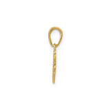 14k Yellow Gold Four-Leaf Clover Pendant, Celtic Good Luck Charm for Women