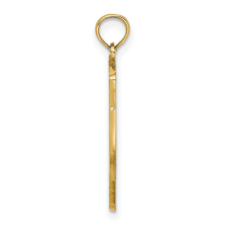 14k Yellow Gold Hilton Head Island Map Pendant, South Carolina Coastal Charm